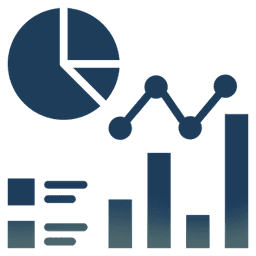 Financial analytics dashboard with charts